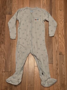5/$20 Tuffy 24M Soccer Print Onsie Footed Pajamas Sleeper